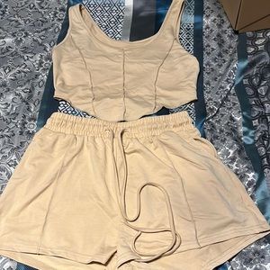 Shein tank top and drawstring short set